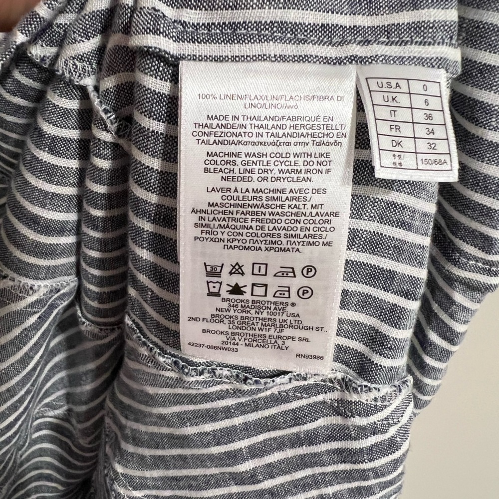 Brook Brothers 100% Linen Shirt midi Dress - Picture 5 of 5